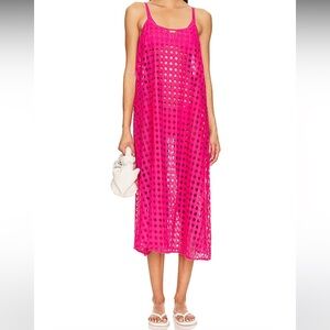 Annika Dress in Hot Pink by Solid & Stripes, Size Small